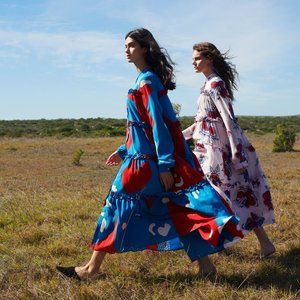 NWOT Handmade Luxury Designer Midi Wide Dress